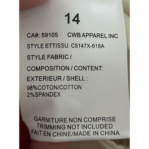 Charlie B Pants Womens 14 Cropped Raw Hem Frayed Detail Stretch Jeans - Picture 5 of 6